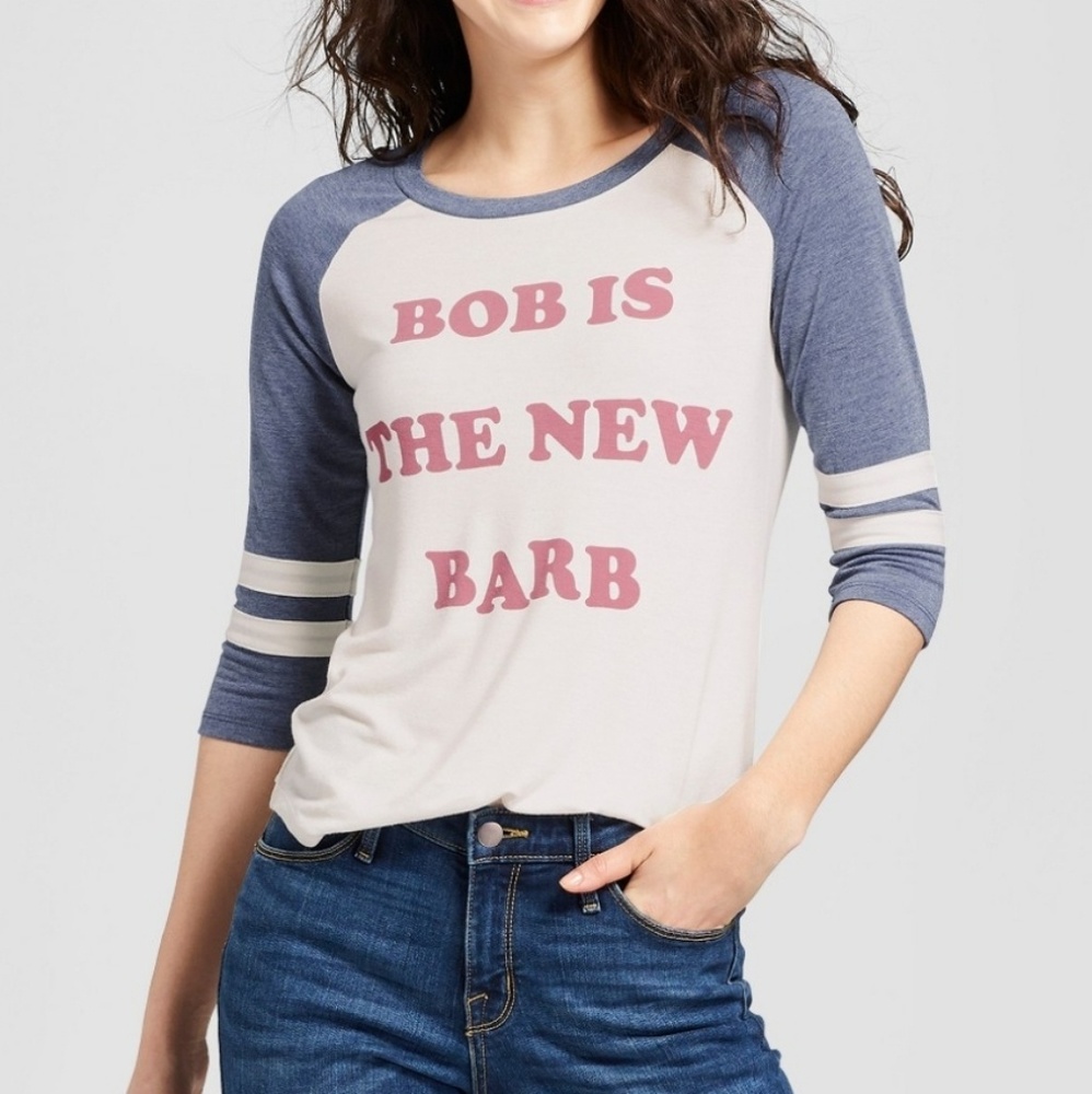 Stranger Things Bob Barb Raglan Vintage T